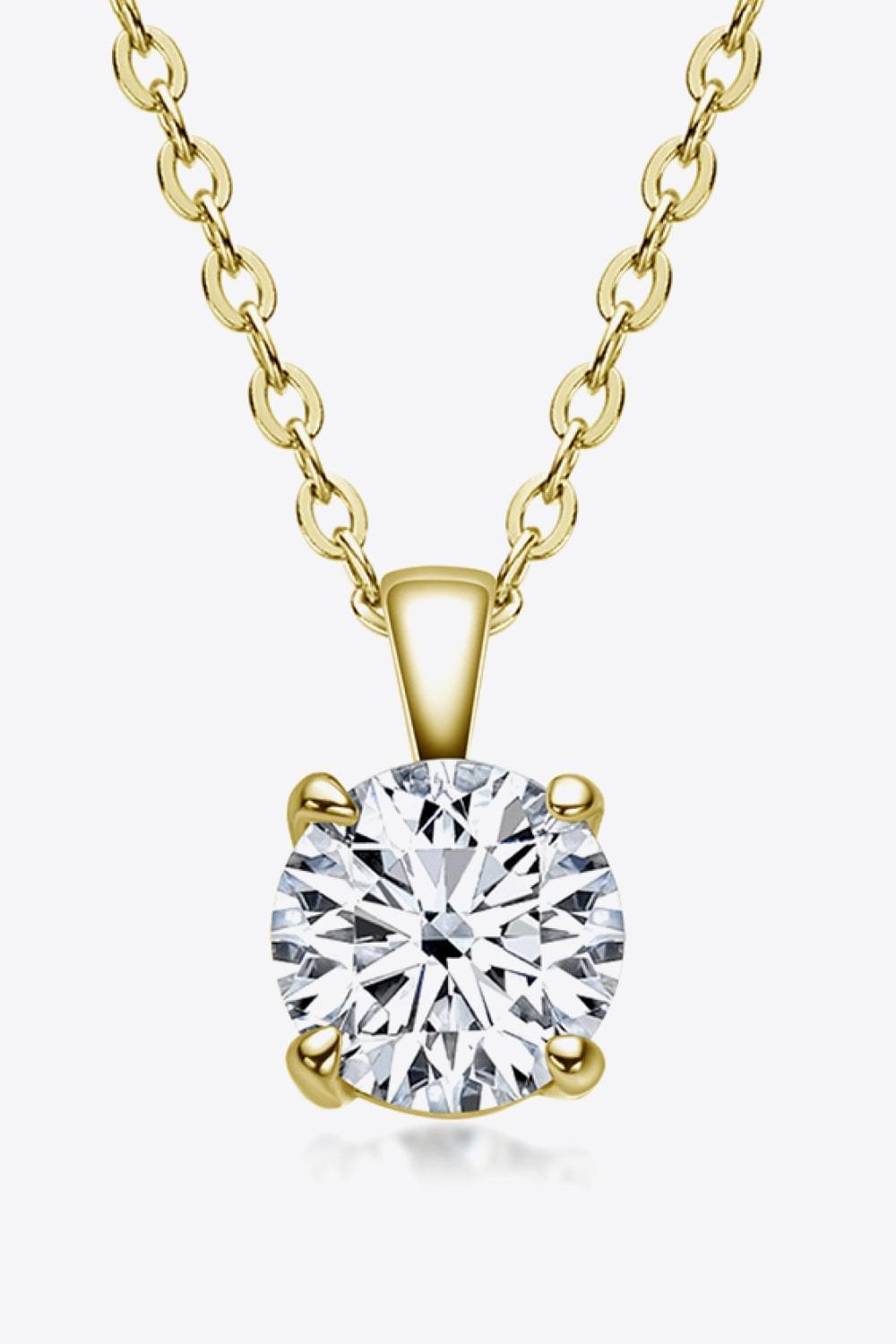 1 Carat Moissanite Chain-Link Necklace - Brinxx Couture