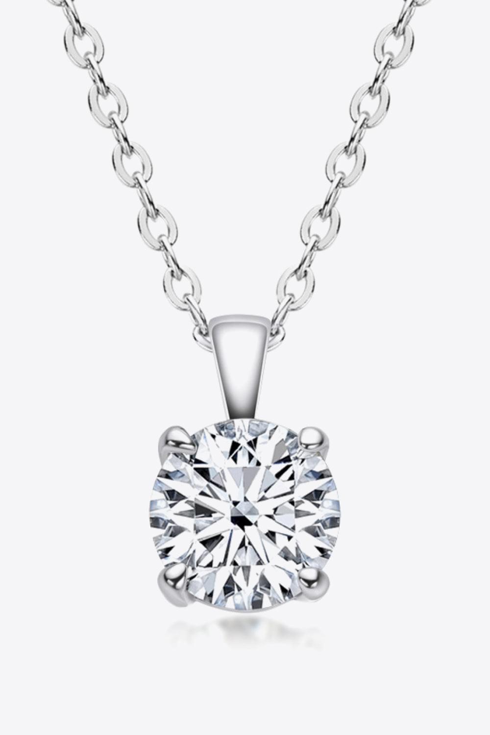 1 Carat Moissanite Chain-Link Necklace - Brinxx Couture