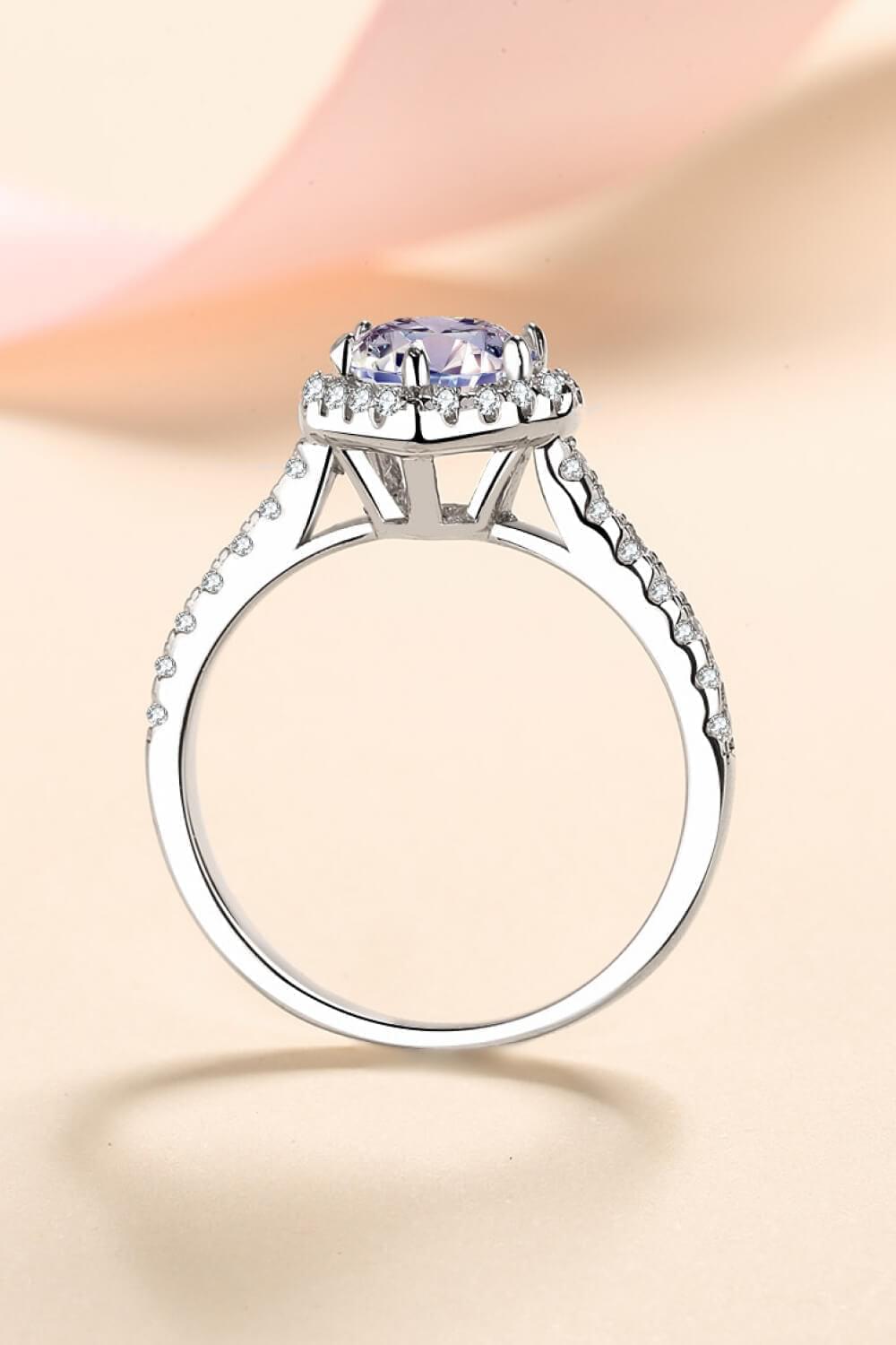 1 Carat Moissanite Heart-Shaped Ring - Brinxx Couture