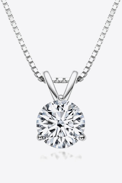 1 Carat Moissanite Pendant Necklace - Brinxx Couture