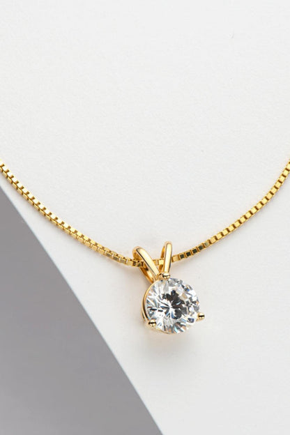 1 Carat Moissanite Pendant Necklace - Brinxx Couture