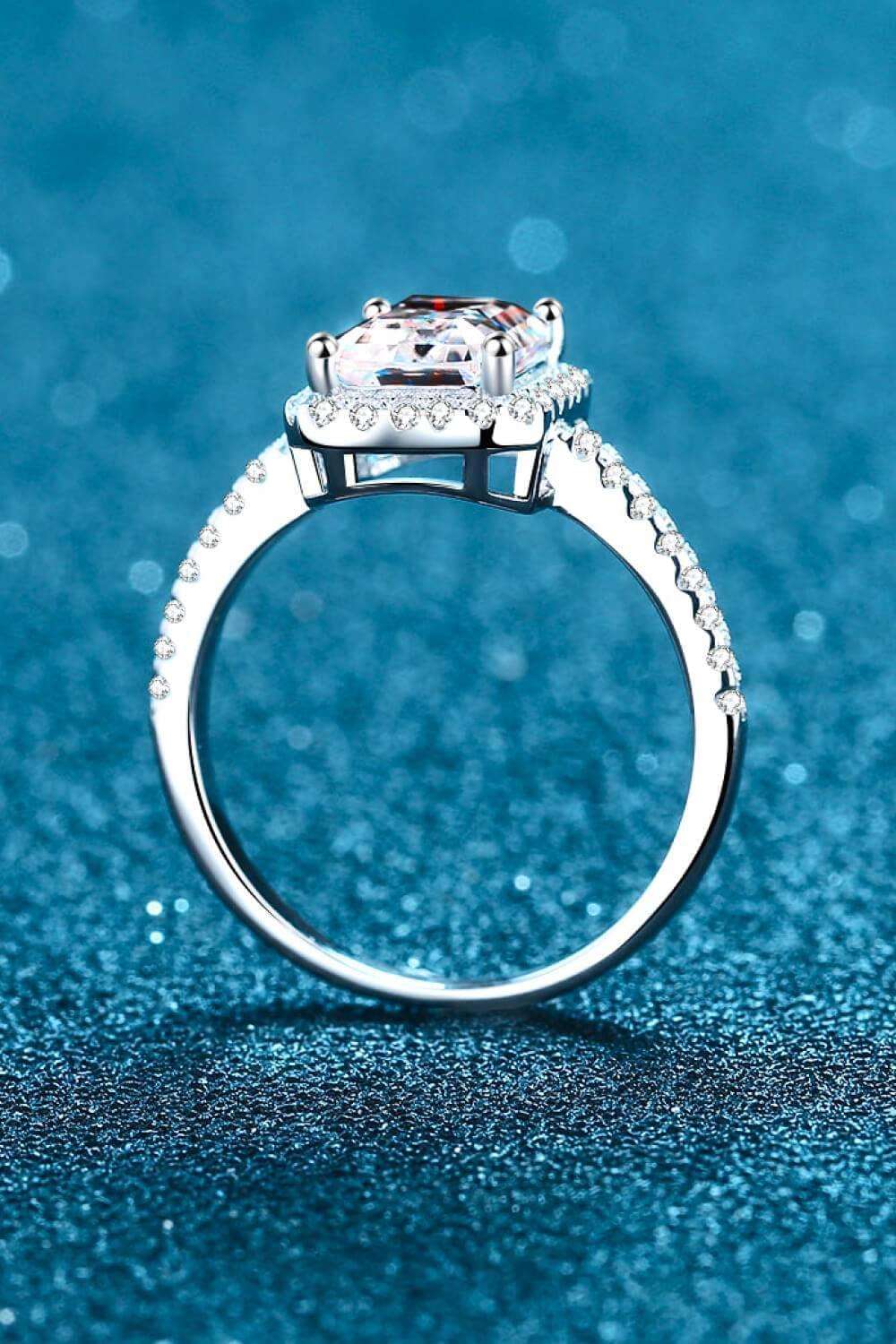 1 Carat Rectangle Moissanite Ring - Brinxx Couture