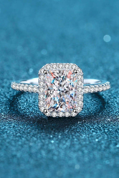 1 Carat Rectangle Moissanite Ring - Brinxx Couture