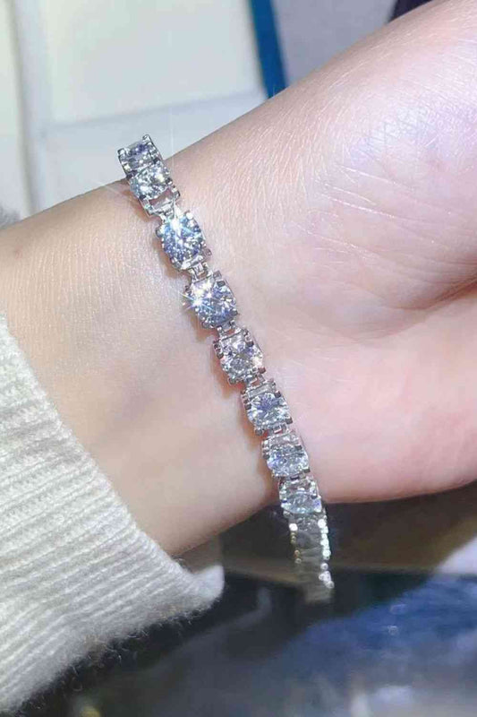 10 Carat Moissanite Platinum-Plated Bracelet - Brinxx Couture