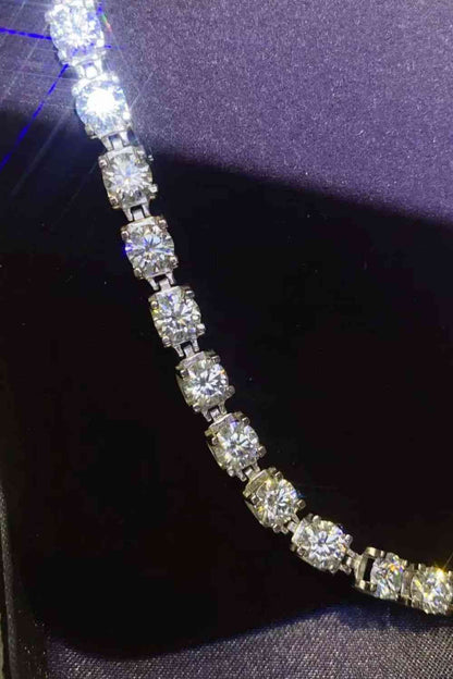 10 Carat Moissanite Platinum-Plated Bracelet - Brinxx Couture