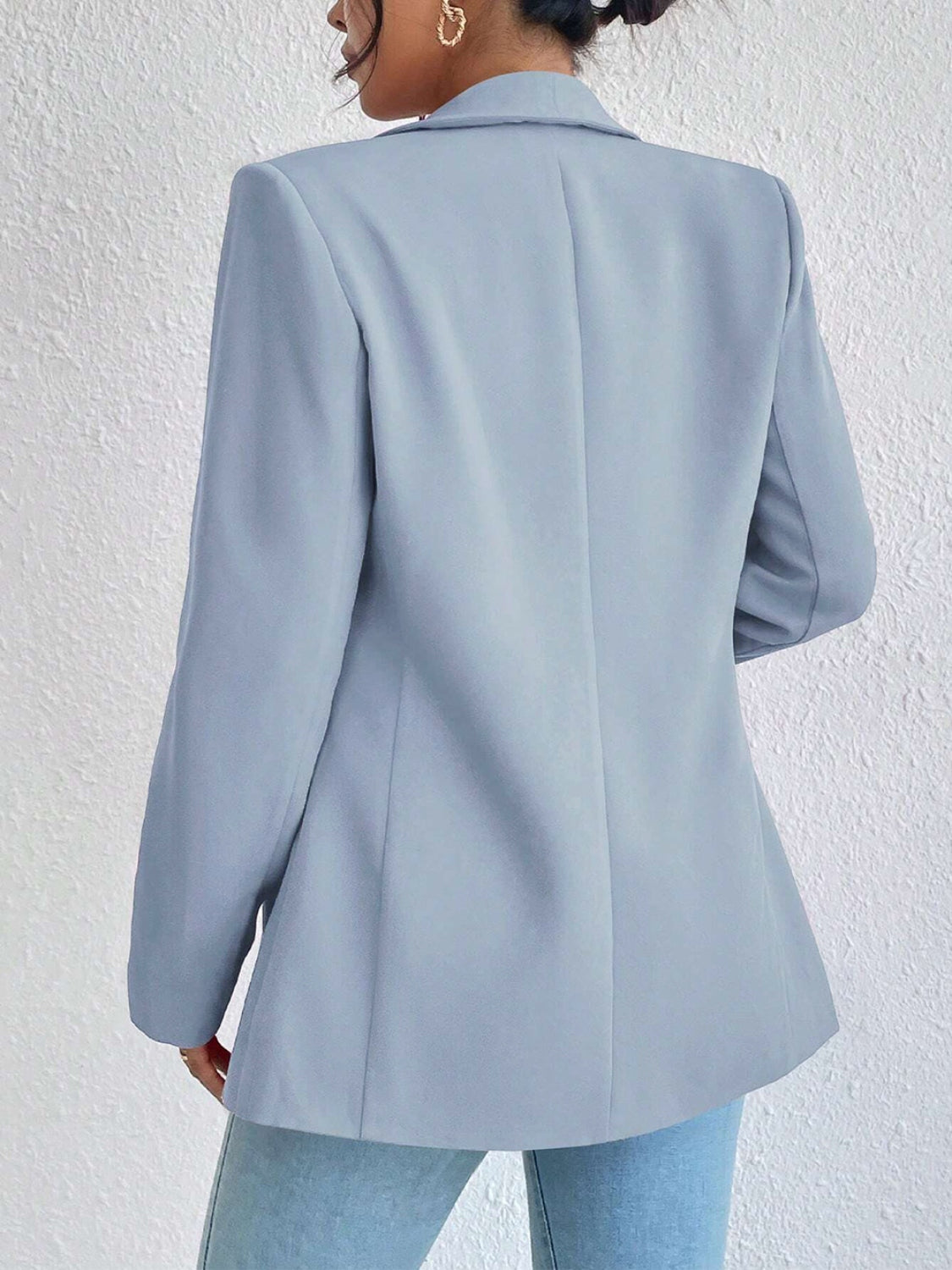 Shawl Collar Long Sleeve Blazer - Brinxx Couture