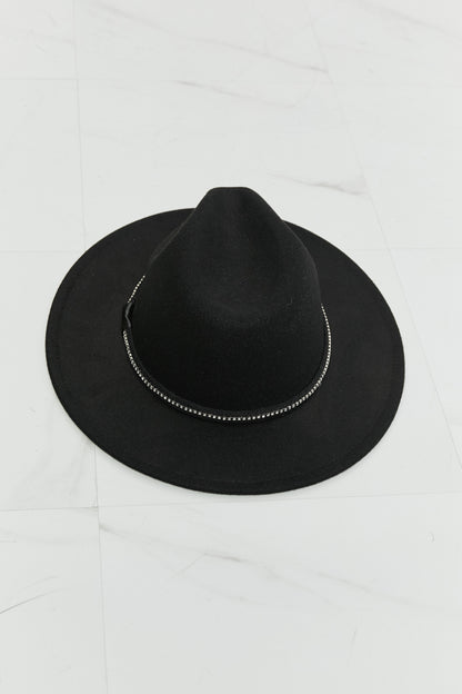 Black Fedora Hat - Brinxx Couture