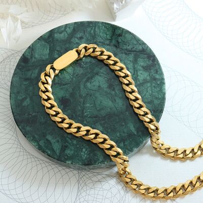 18K Gold-Plated Chain Necklace - Brinxx Couture