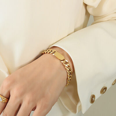 18K Gold-Plated Titanium Steel Bracelet - Brinxx Couture