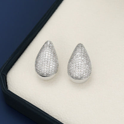 A stylish 18K Gold-Plated Zircon Teardrop Earring for women. this piece adds a touch of elegance to your outfit - Brinxx Couture