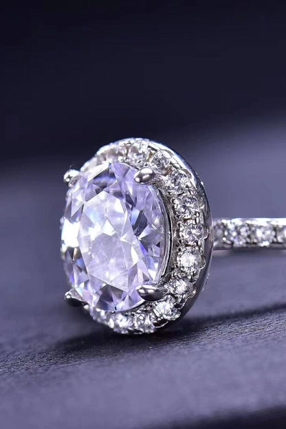 2 Carat Moissanite 18k Platinum-Plated Ring - Brinxx Couture