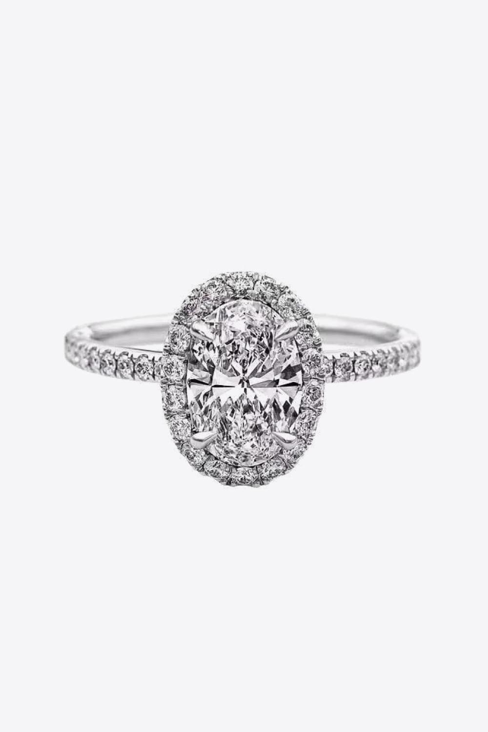 2 Carat Moissanite 18k Platinum-Plated Ring - Brinxx Couture