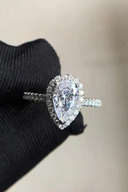 2 Carat Moissanite Teardrop Cluster Ring - Brinxx Couture