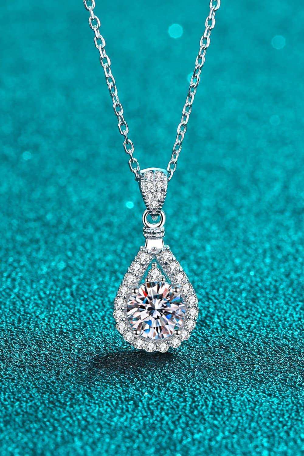 2 Carat Moissanite Teardrop Pendant - Brinxx Couture