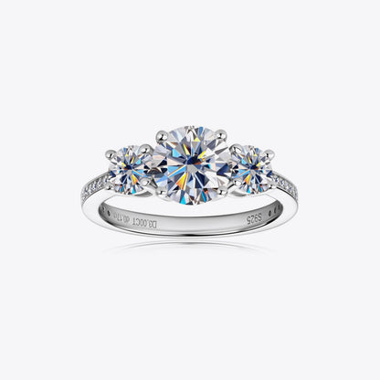 3 Carat Moissanite 925 Sterling Silver Ring - Brinxx Couture