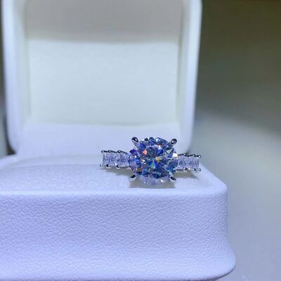 3 Carat Moissanite 925 Sterling Silver Ring - Brinxx Couture