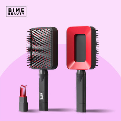 3D Self-cleaning Deluxe Rectangular Hair Brush - Brinxx Couture