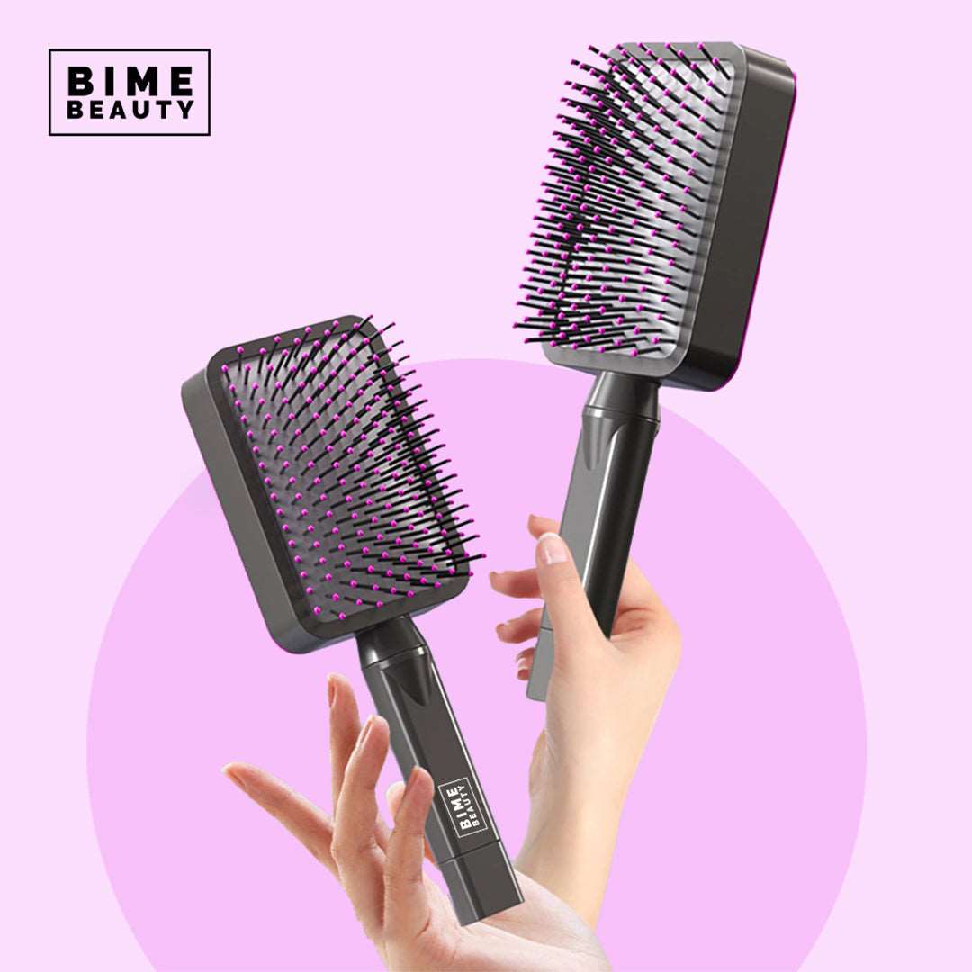 3D Self-cleaning Deluxe Rectangular Hair Brush - Brinxx Couture