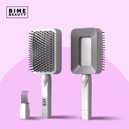 3D Self-cleaning Deluxe Rectangular Hair Brush - Brinxx Couture