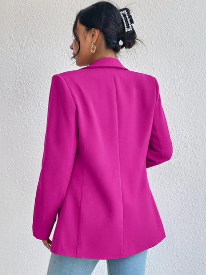 Shawl Collar Long Sleeve Blazer - Brinxx Couture