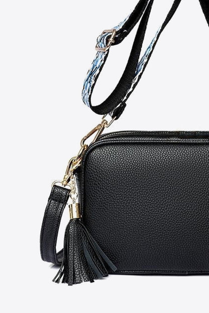 PU Leather Tassel Crossbody Bag - Brinxx Couture