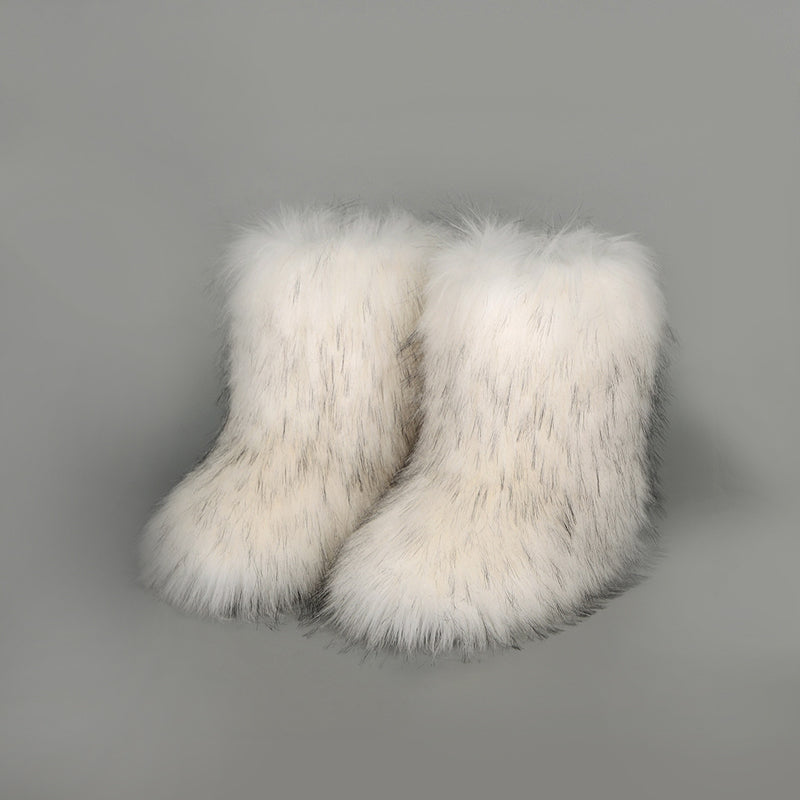 Thermal Fuzzy Platform Boots - Brinxx Couture