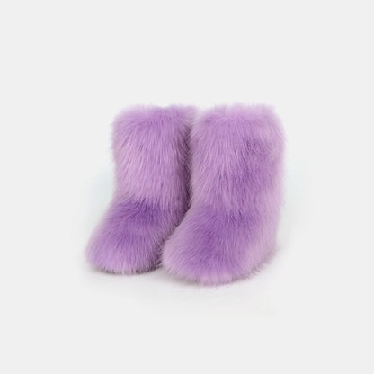 Thermal Fuzzy Platform Boots - Brinxx Couture