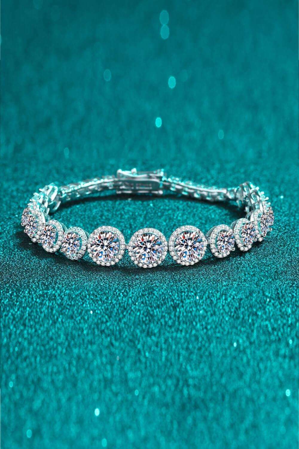 925 Sterling Silver 10.4 Carat Moissanite Bracelet - Brinxx Couture