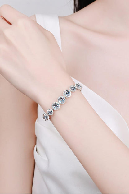 925 Sterling Silver 10.4 Carat Moissanite Bracelet - Brinxx Couture