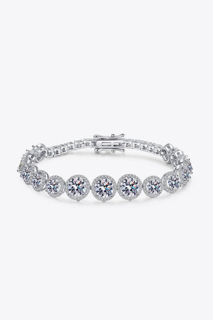 925 Sterling Silver 10.4 Carat Moissanite Bracelet - Brinxx Couture