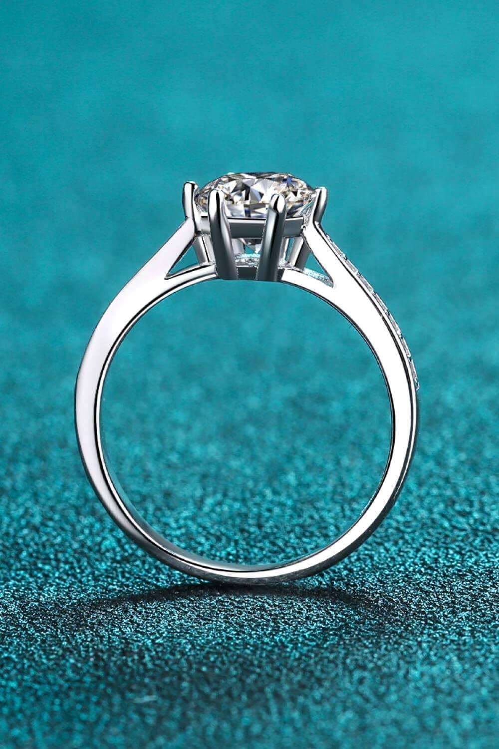 925 Sterling Silver Moissanite Ring - Brinxx Couture