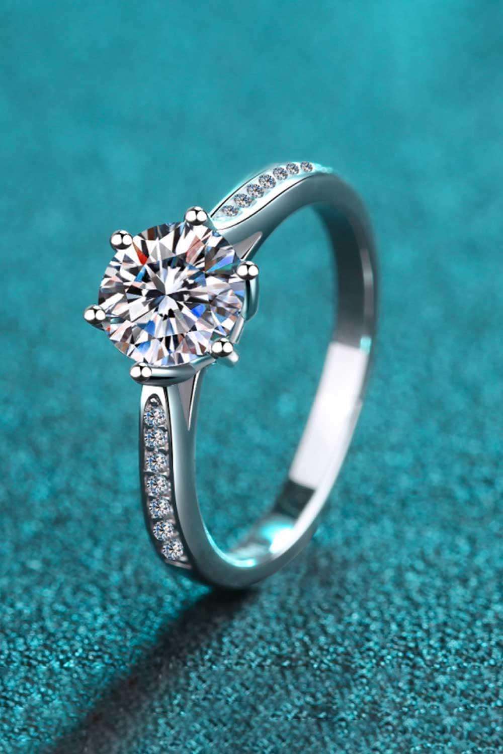 925 Sterling Silver Moissanite Ring - Brinxx Couture