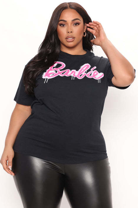 A stylish Black Barbie Graphic T-Shirt for women. this piece adds a touch of elegance to your outfit - Brinxx Couture