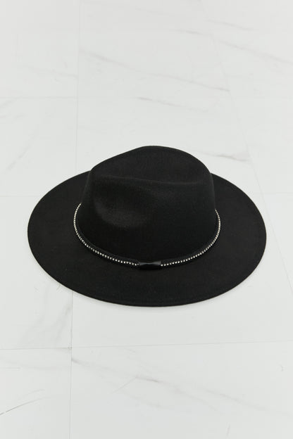 A stylish Black Fedora Hat for women. this piece adds a touch of elegance to your outfit - Brinxx Couture