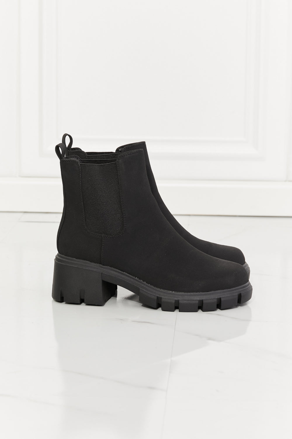 Black Lug Sole Chelsea Boots - Brinxx Couture