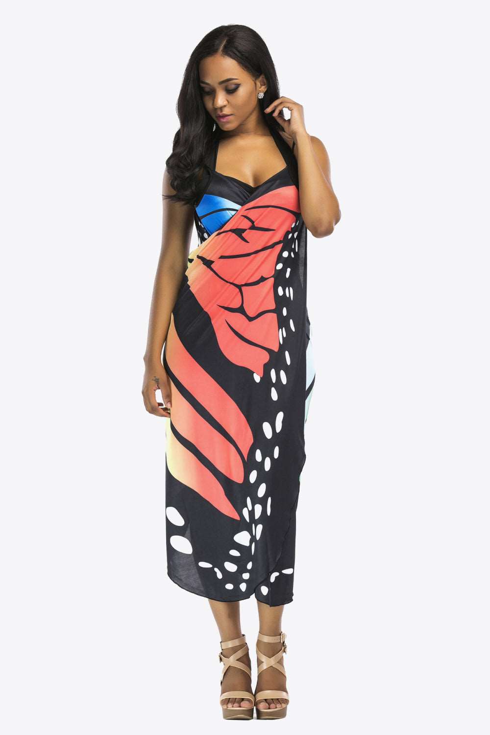 Butterfly Spaghetti Strap Cover Up - Brinxx Couture