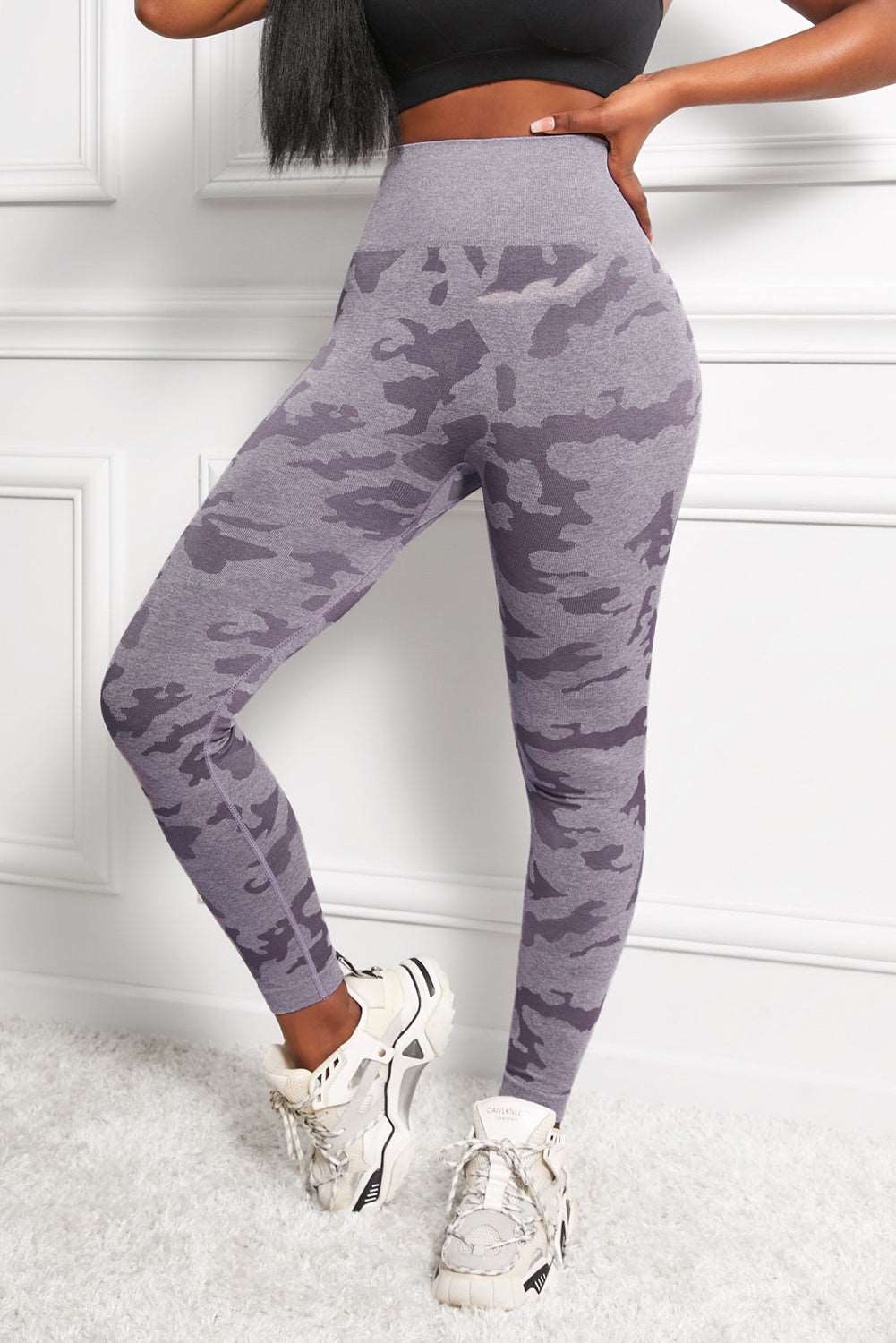 Camo Print Seamless High Waist Yoga Leggings - Brinxx Couture