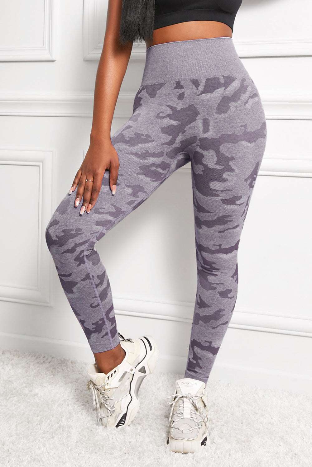 Camo Print Seamless High Waist Yoga Leggings - Brinxx Couture