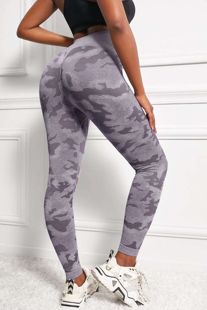 Camo Print Seamless High Waist Yoga Leggings - Brinxx Couture