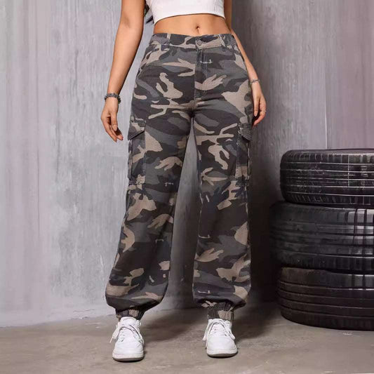 A stylish Camouflage Jeans for women. this piece adds a touch of elegance to your outfit - Brinxx Couture