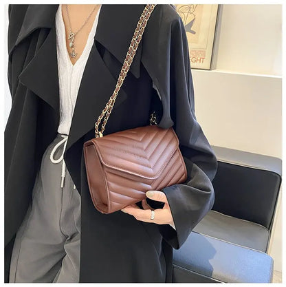 A stylish Chevron Crossbody Handbag for women. this piece adds a touch of elegance to your outfit - Brinxx Couture