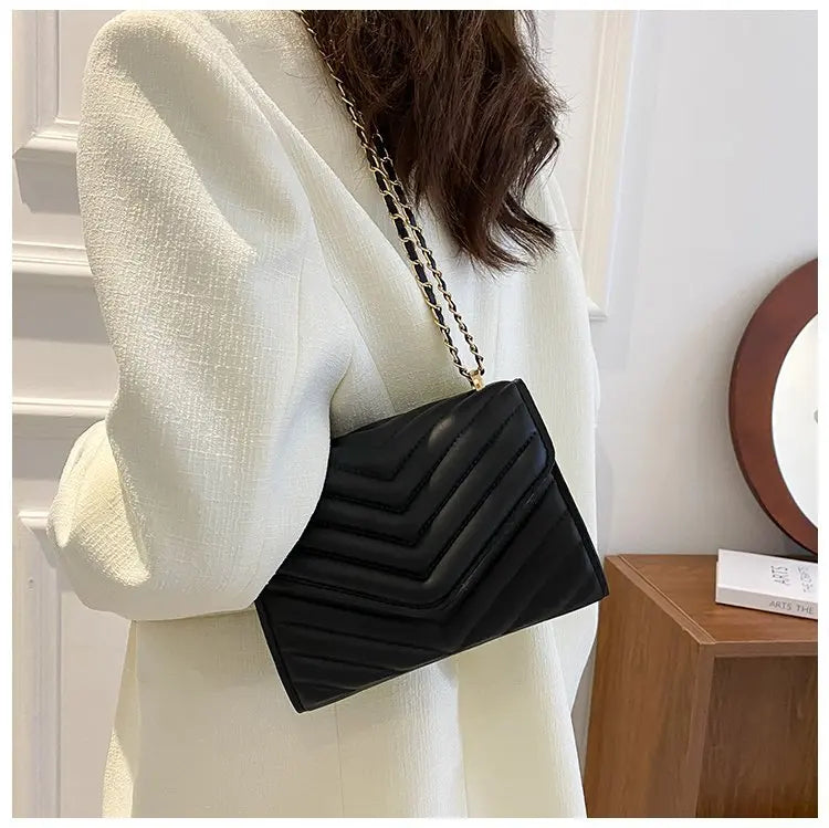 A stylish Chevron Crossbody Handbag for women. this piece adds a touch of elegance to your outfit - Brinxx Couture