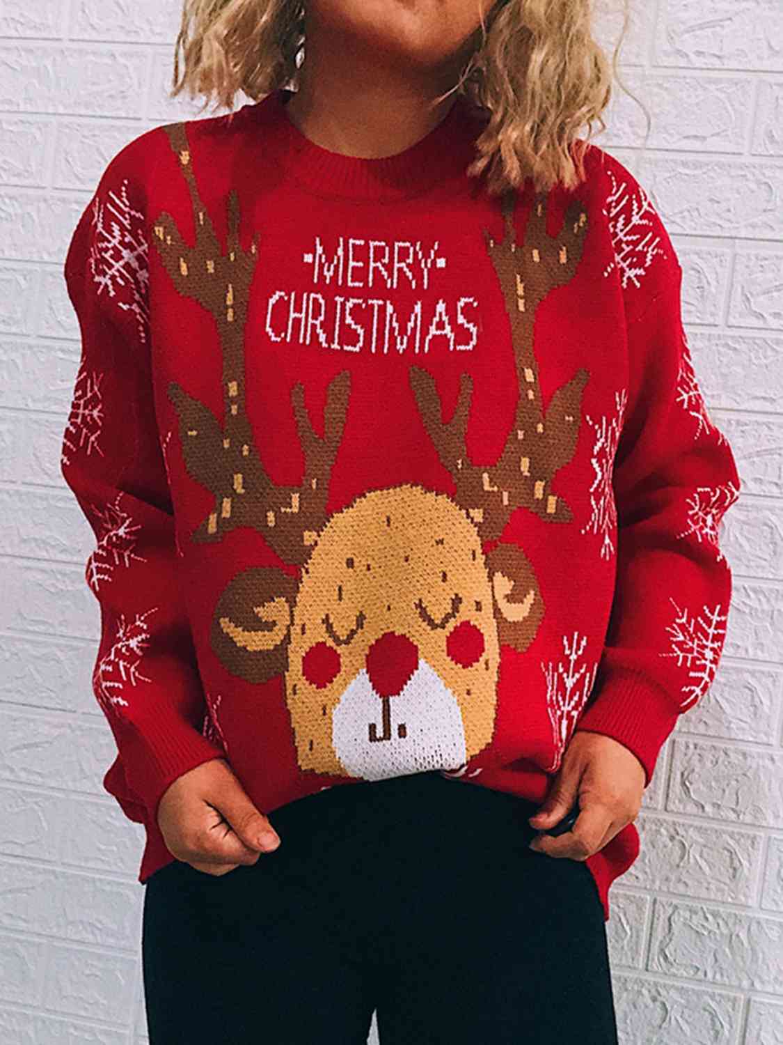 Christmas Element Long Sleeve Sweater - Brinxx Couture