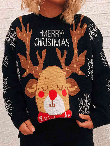 Christmas Element Long Sleeve Sweater - Brinxx Couture