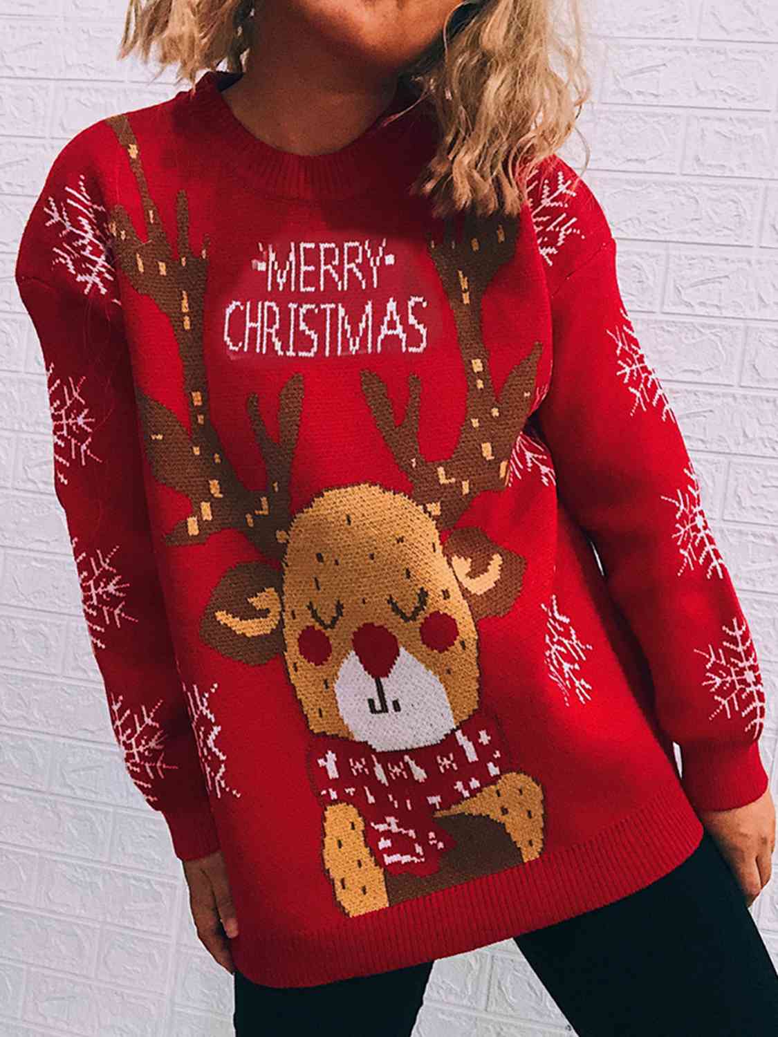 Christmas Element Long Sleeve Sweater - Brinxx Couture