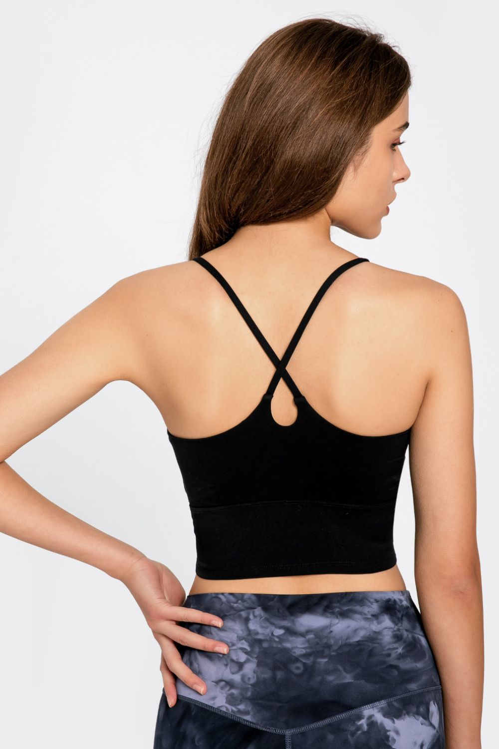 Crisscross Back Scoop Neck Sports Cami - Brinxx Couture