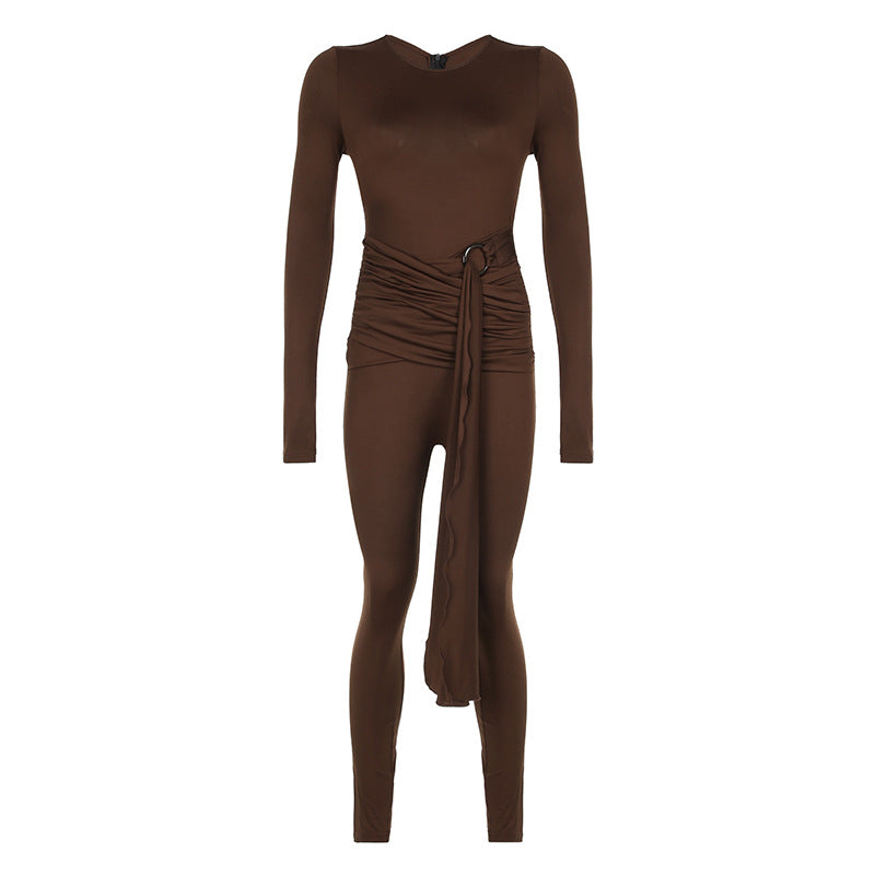 Cross Pleated Corset Jumpsuit - Brinxx Couture