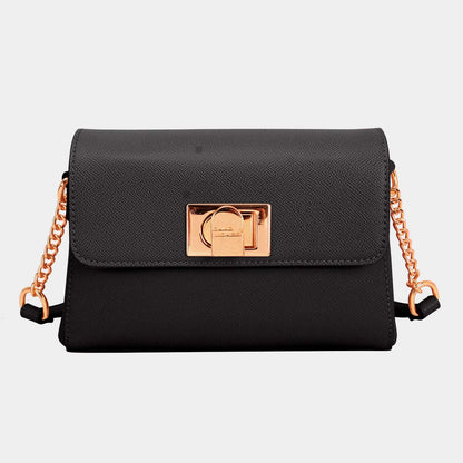 David Jones PU Leather Crossbody Bag - Brinxx Couture