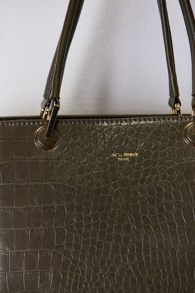 David Jones Texture PU Leather Handbag - Brinxx Couture