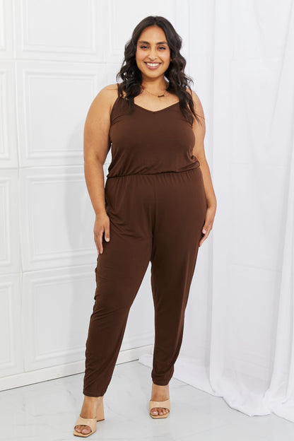 Elastic Waistband Jumpsuit - Brinxx Couture